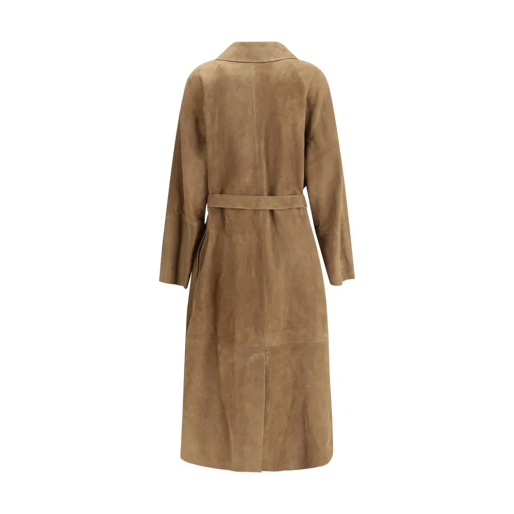 Magda Butrym Women's Suede Trench Coat