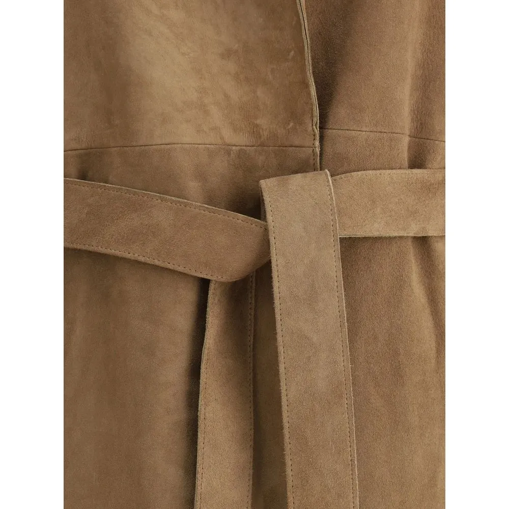 Magda Butrym Women's Suede Trench Coat