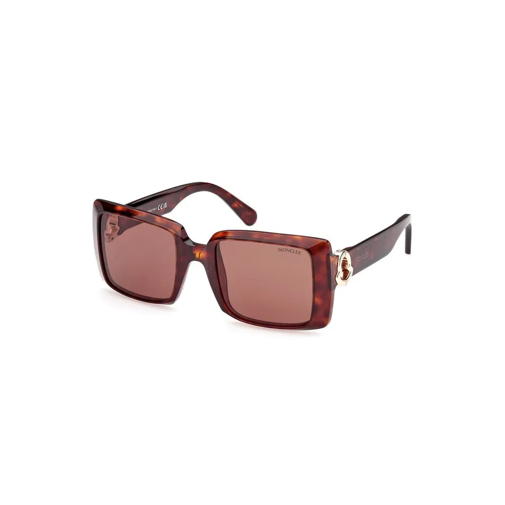 Moncler Women's Chic Rectangular Brown Lens Sunglasses
