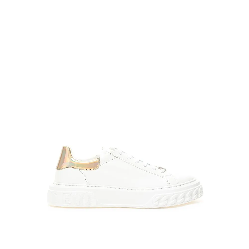 Casadei Women's Elegant White Leather Sneakers