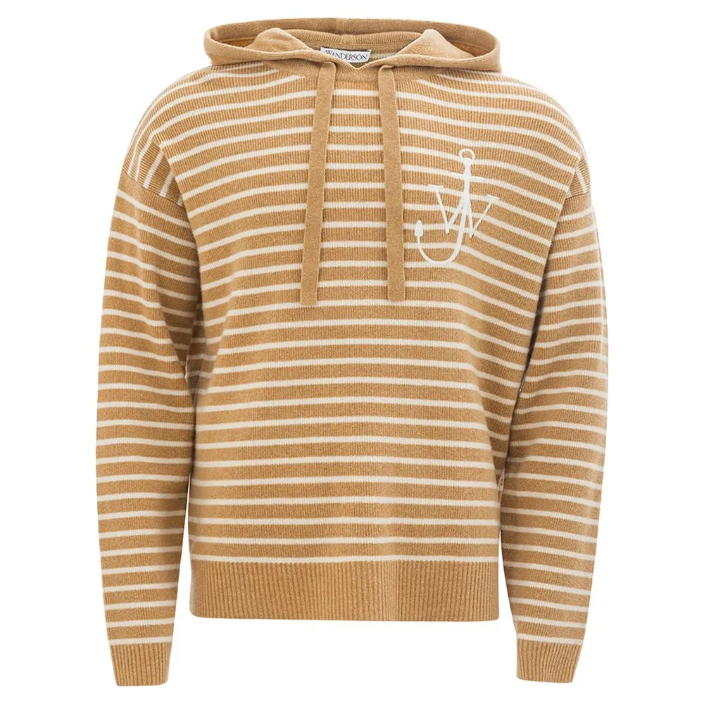 J.W.Anderson Men's Timeless Merino Wool Brown Sweater