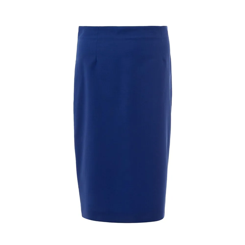 Lardini Women's Elegant Blue Wool Skirt for Sophisticated Style