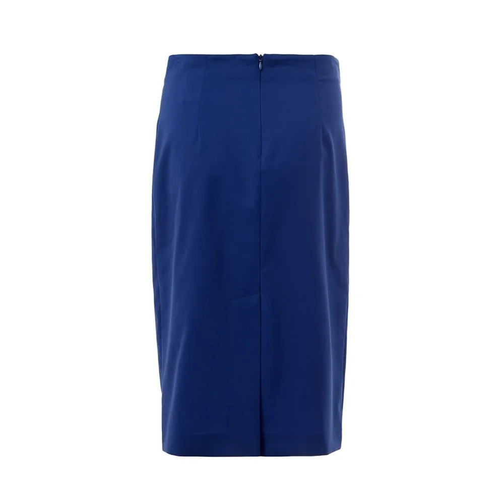 Lardini Women's Elegant Blue Wool Skirt for Sophisticated Style