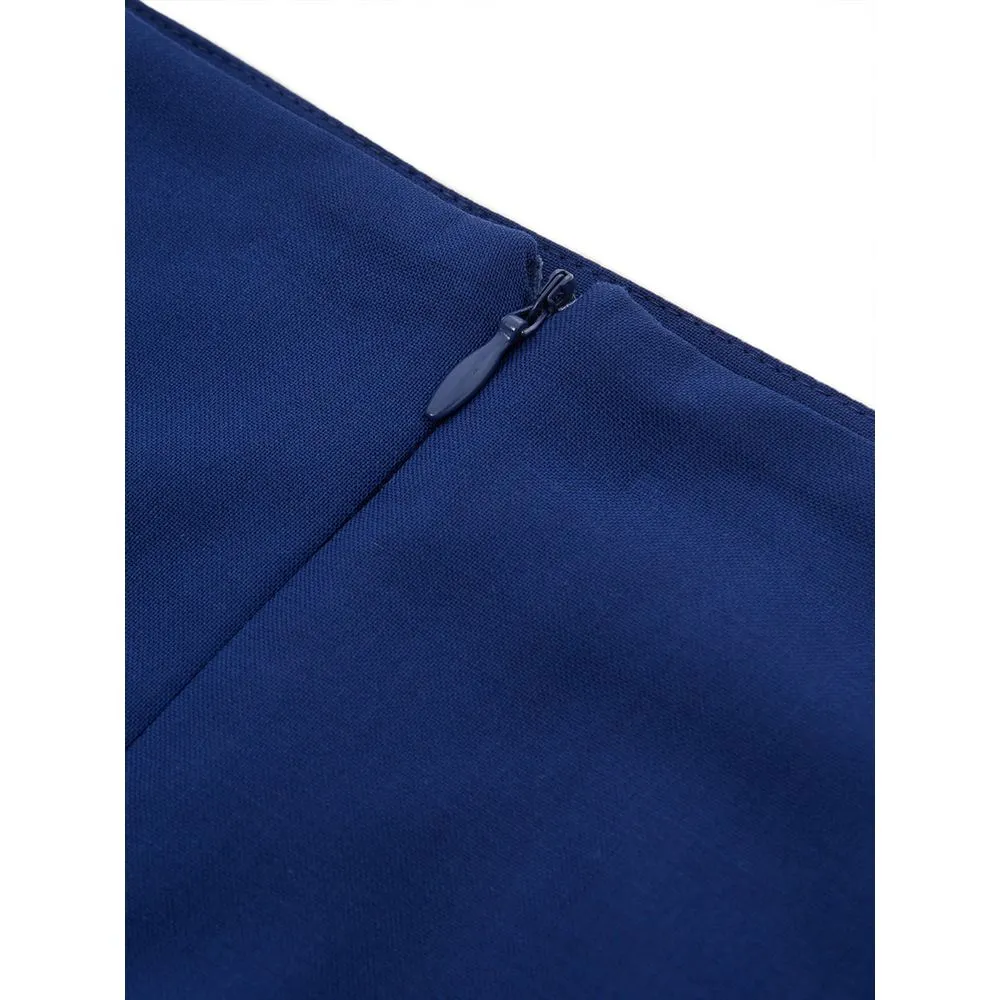Lardini Women's Elegant Blue Wool Skirt for Sophisticated Style
