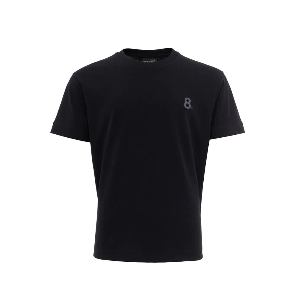 Emporio Armani Men's Elegant Black Cotton Tee for Men