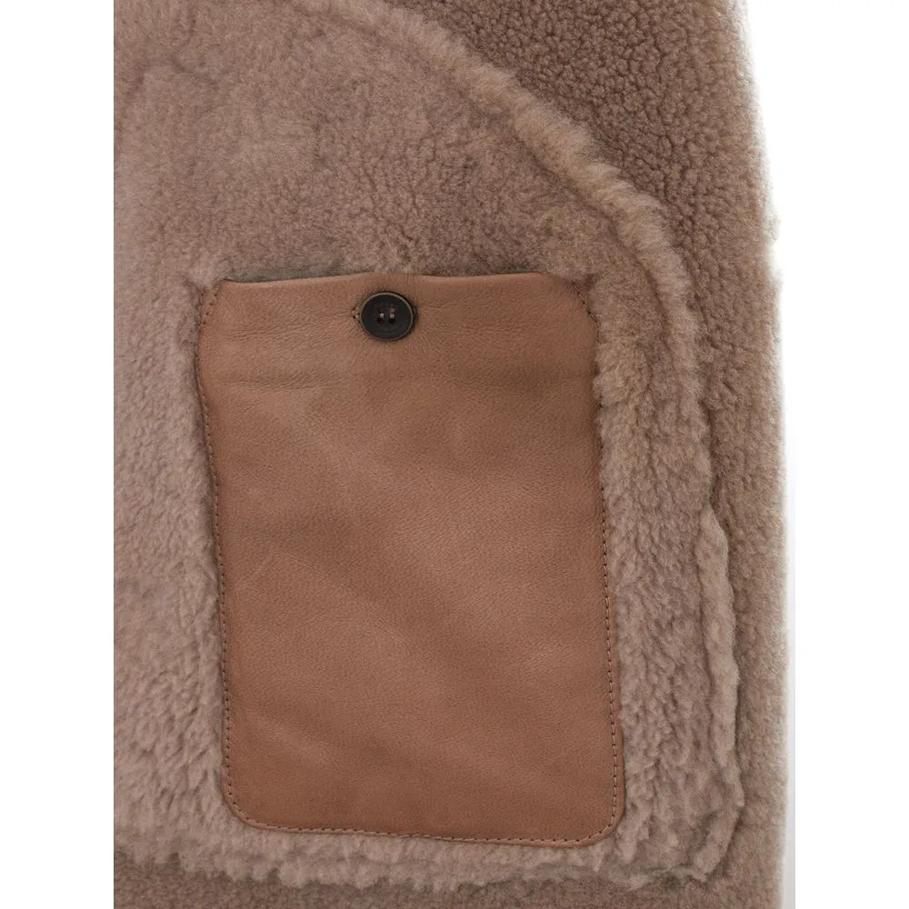 Herno Men's Elegant Brown Leather Jacket for Men