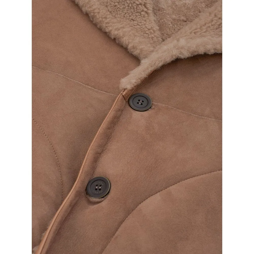 Herno Men's Elegant Brown Leather Jacket for Men