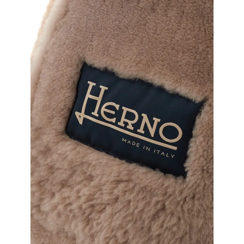 Herno Men's Elegant Brown Leather Jacket for Men