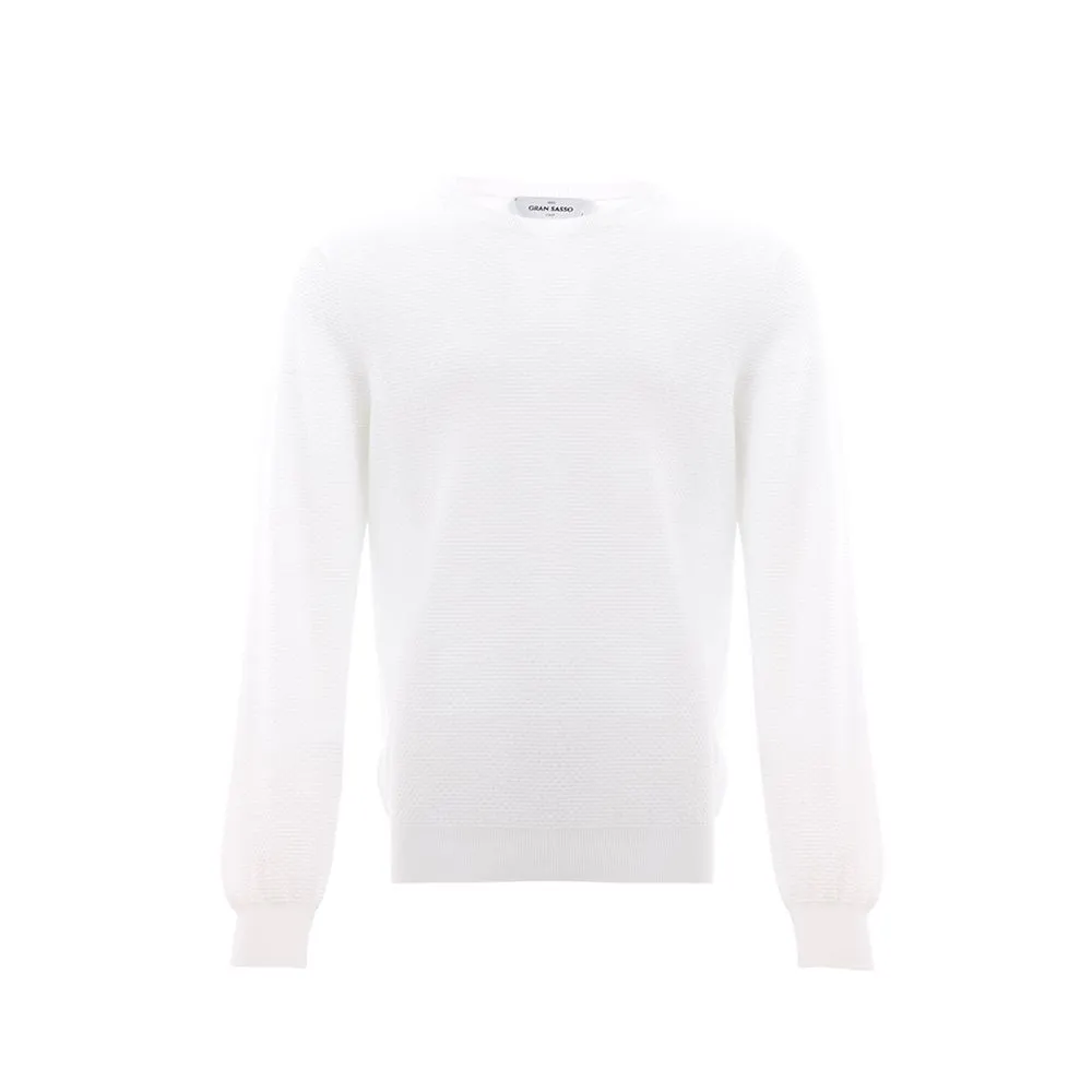 Gran Sasso Men's Elegant Italian White Cotton T-Shirt