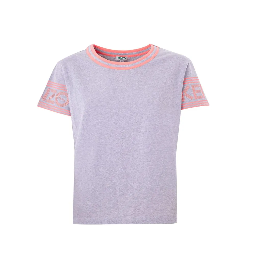 Kenzo Women's Chic Gray Cotton Top for Sophisticated Style