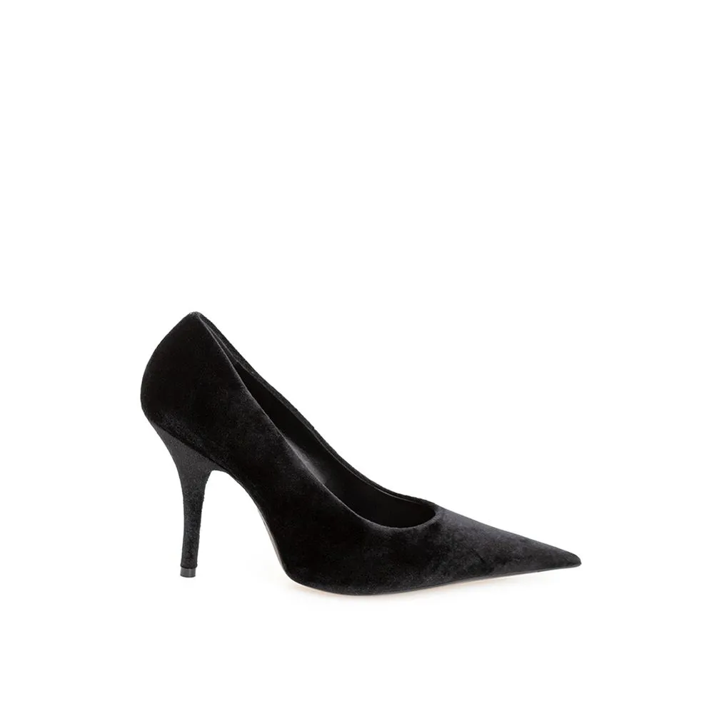 Balenciaga Women's Elegant Velvet Black Pumps
