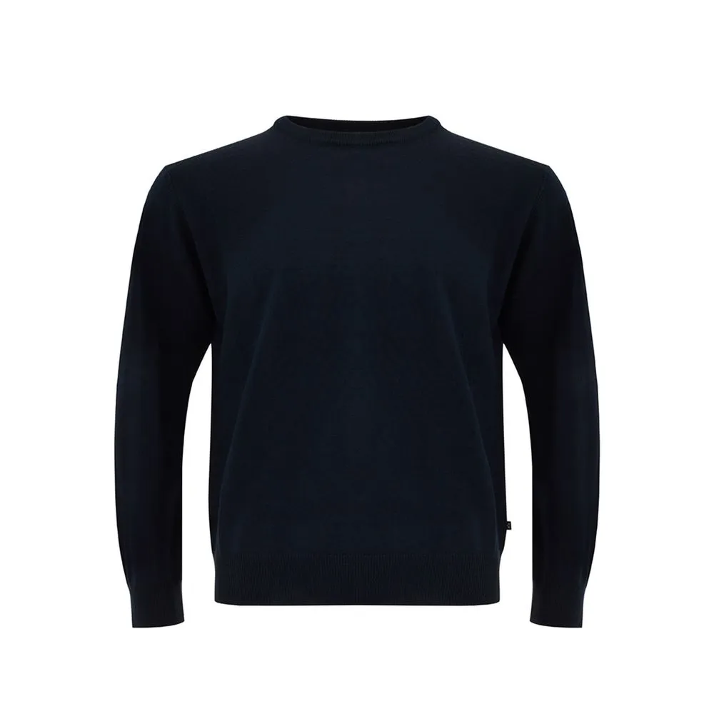 Elegant Blue Wool Sweater for Men