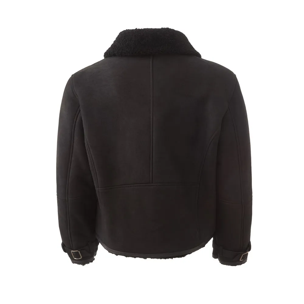 Lardini Men's Elegant Black Montone Leather Jacket
