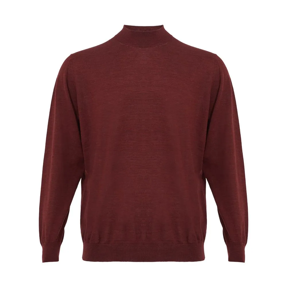 Elegant Cashmere Red Sweater for Men