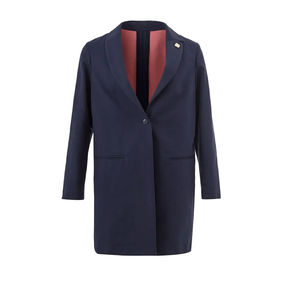 Lardini Women's Lardini Cotton Elegance: Chic Blue Jacket