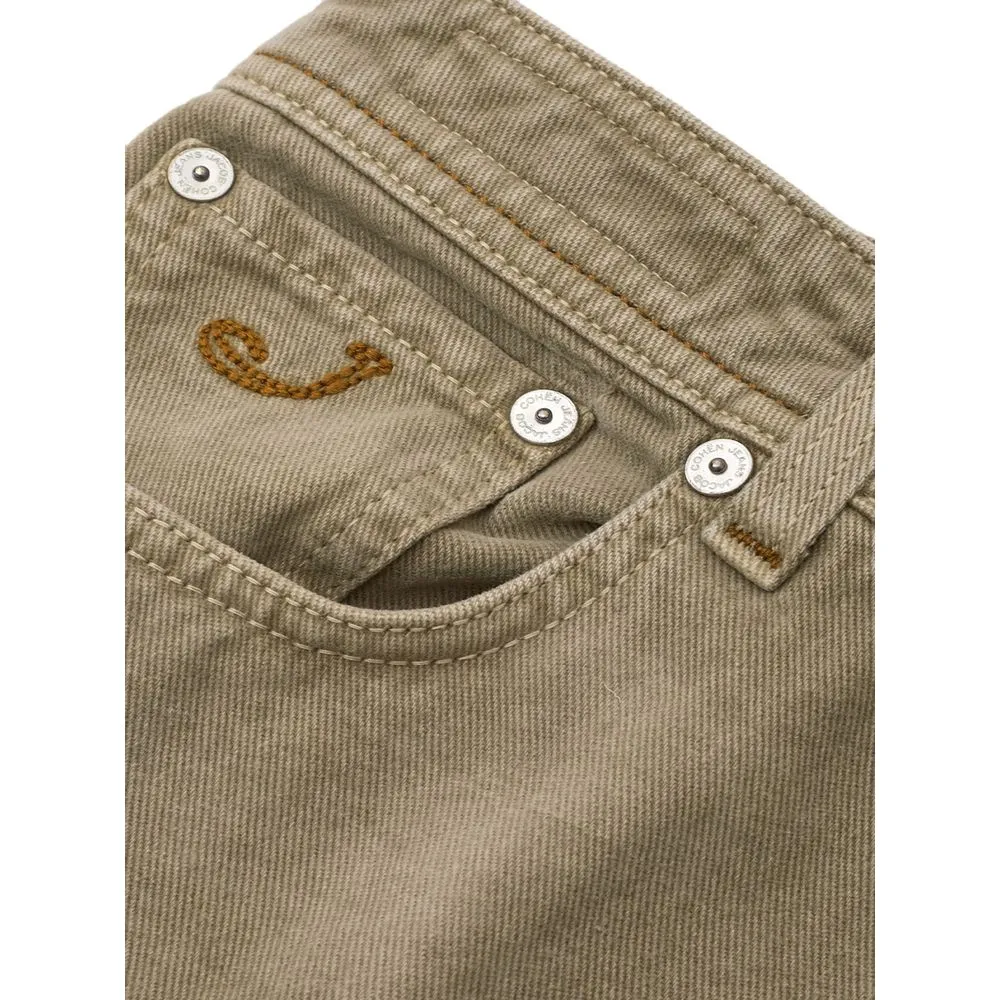 Jacob Cohen Men's Jacob Cohen Premium Brown Cotton Pants