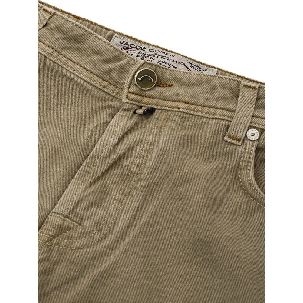 Jacob Cohen Men's Jacob Cohen Premium Brown Cotton Pants