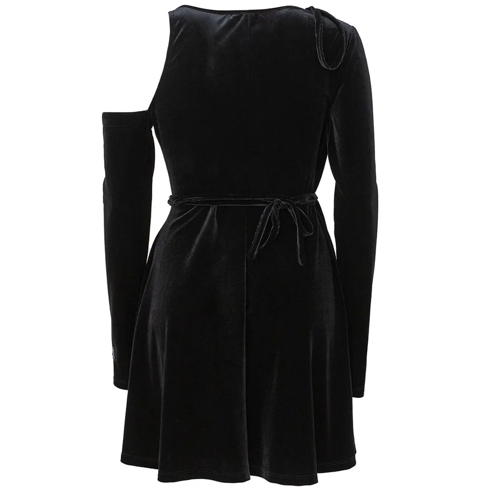 Versace Jeans Women's Chic Black Polyester Shift Dress