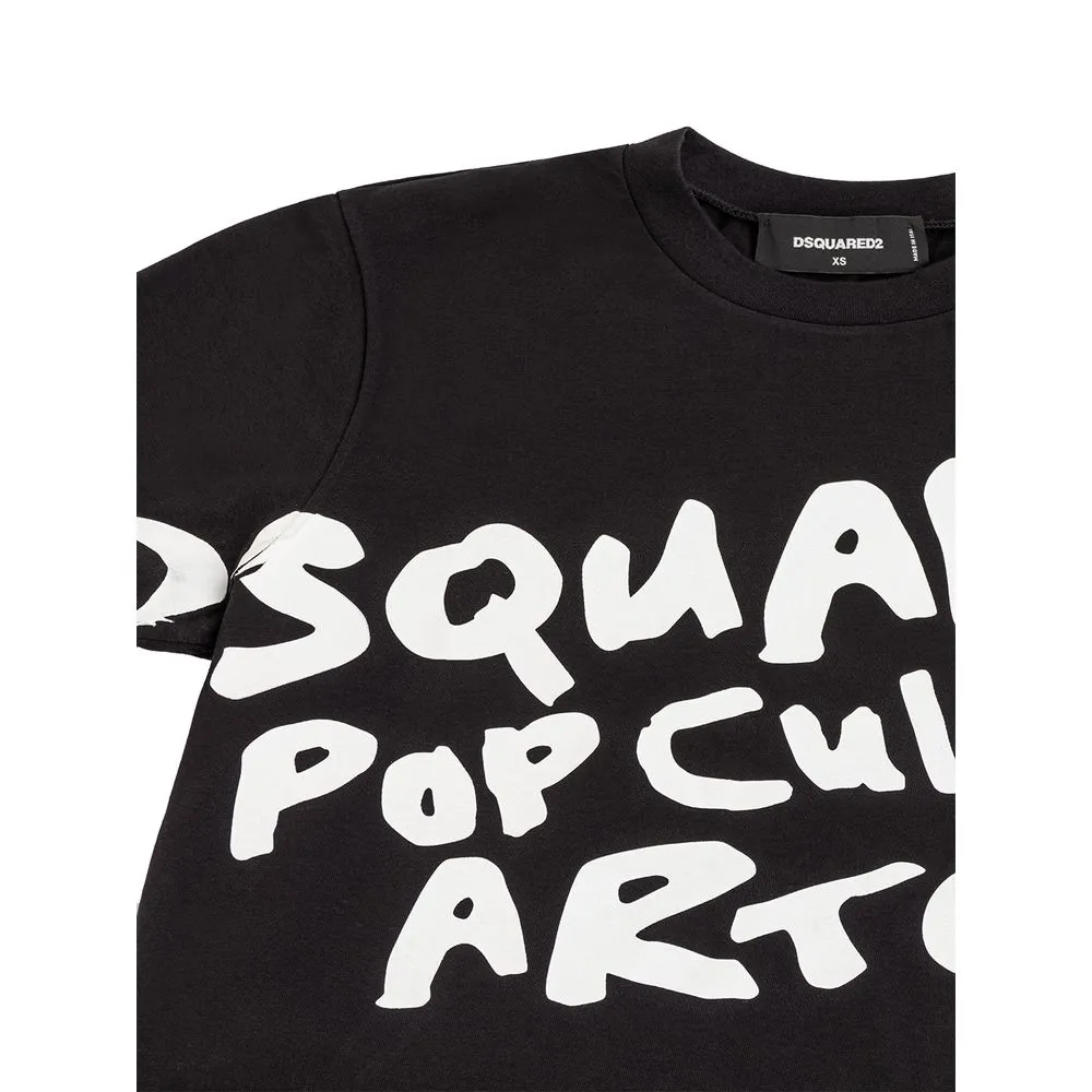Dsquared² Women's Sleek Cotton Signature Tee in Black