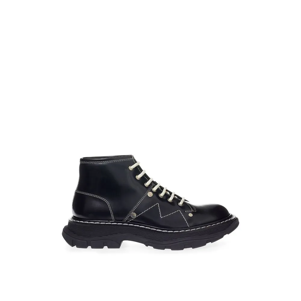 Alexander McQueen Women's Elegant Black Leather Boots