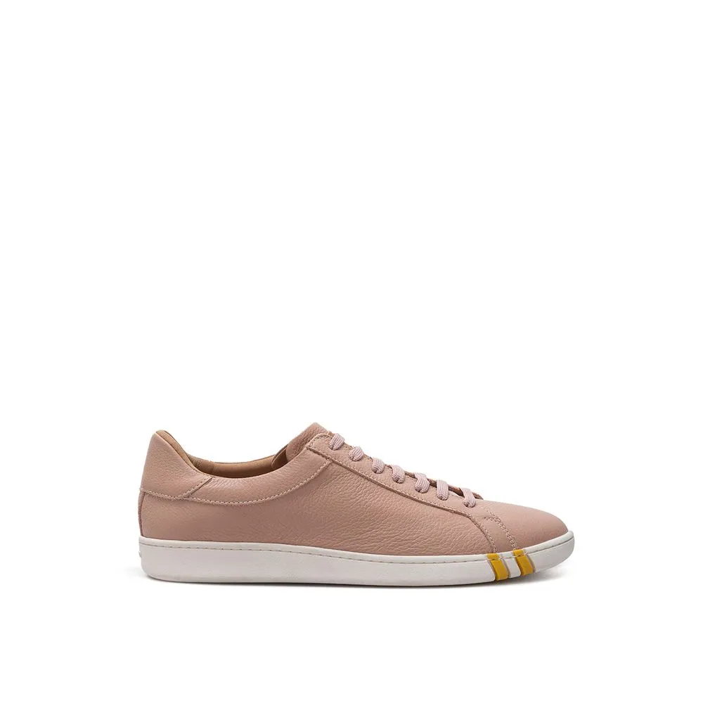 Bally Women's Elegant Pink Cotton Leather Sneakers