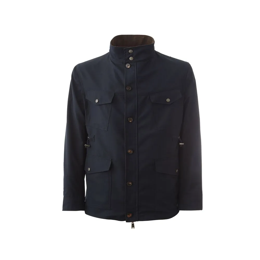 Lardini Men's Elegant Wool Blue Jacket for Men