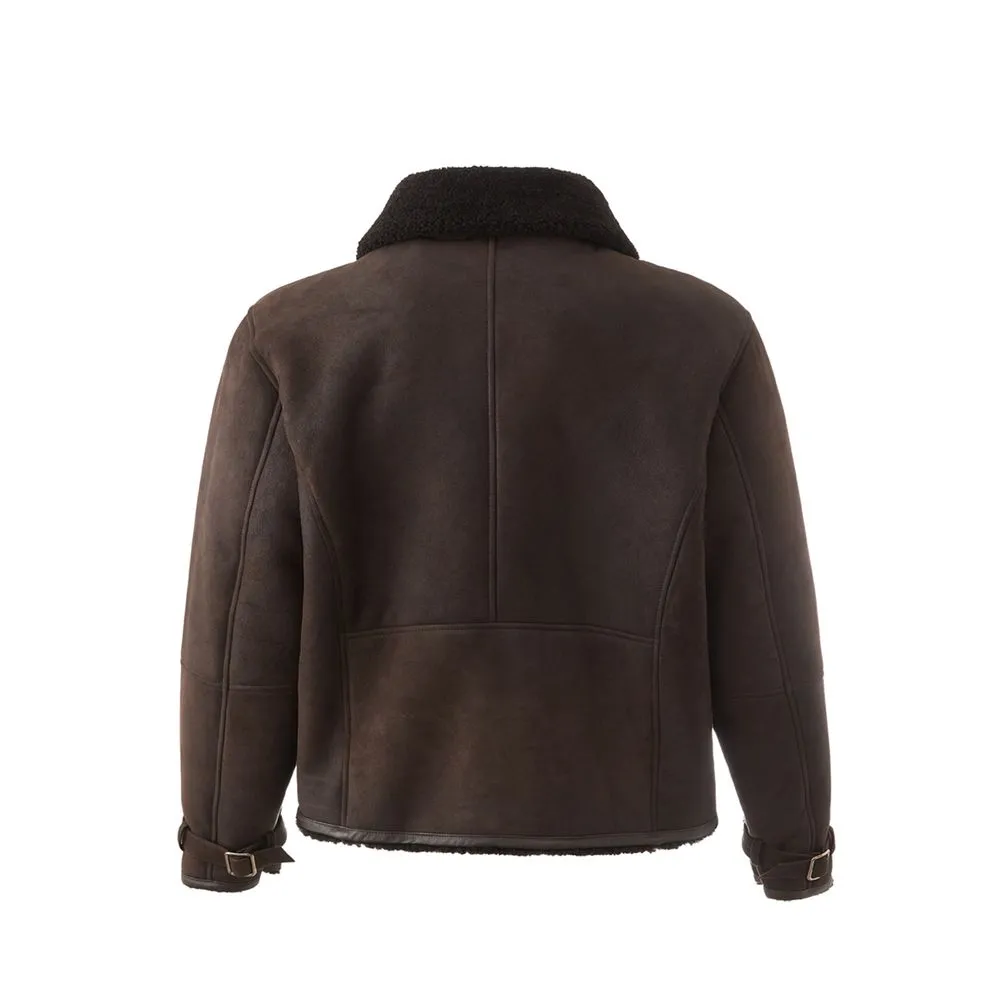 Lardini Men's Elegant Montone Leather Brown Jacket