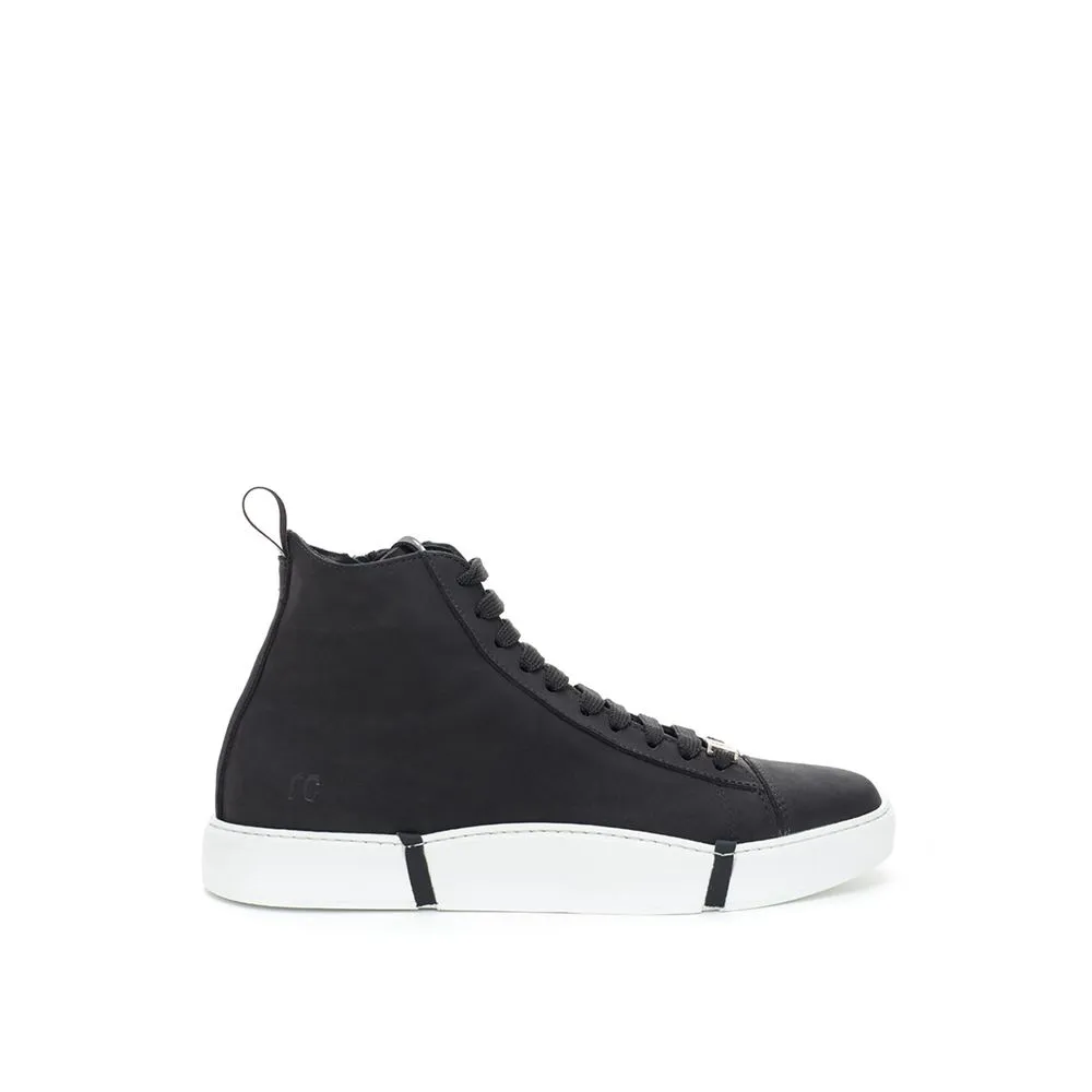 Roberto Cavalli Women's Elegant Suede Sneakers in Chic Black