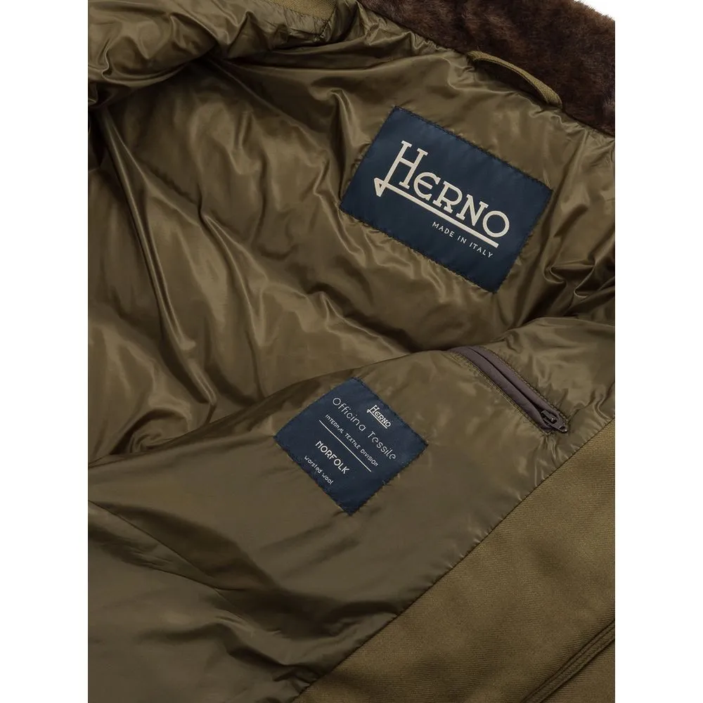 Herno Men's Green Viscose Jacket