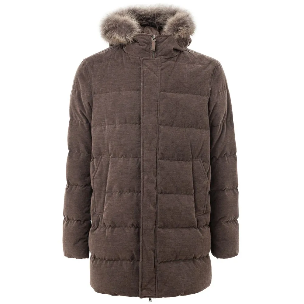 Herno Men's Brown Cotton Jacket