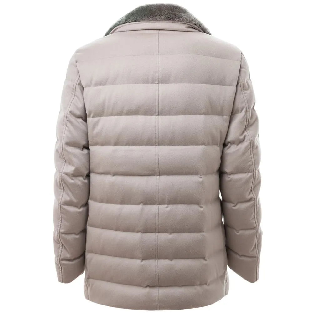 Herno Men's Gray Cashemere Jacket