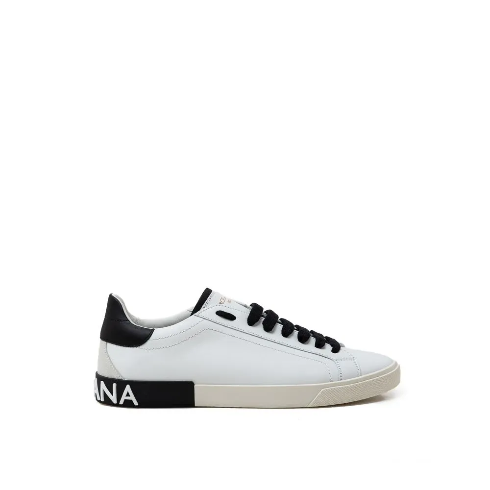Dolce & Gabbana Men's White Leather Sneaker