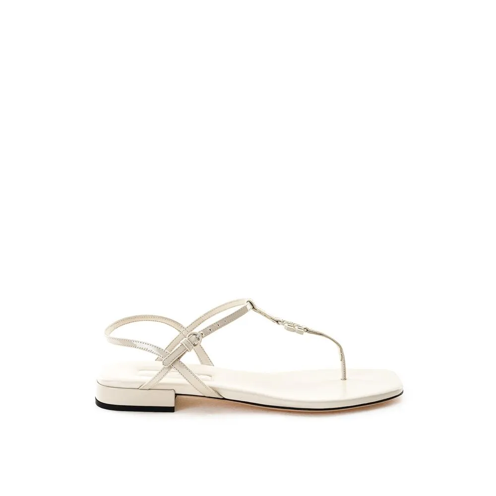 Miu Miu Women's Beige Vernice Sandal