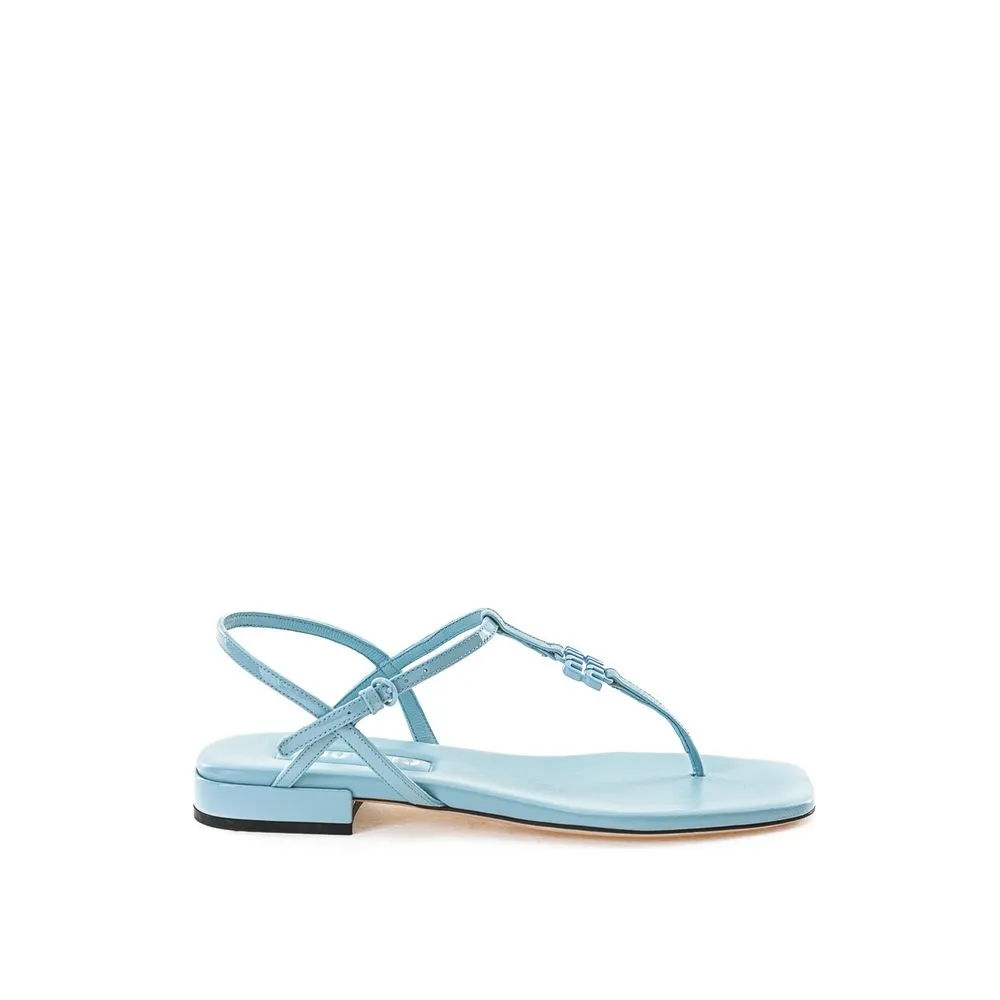 Miu Miu Women's Light Blue Vernice Sandal