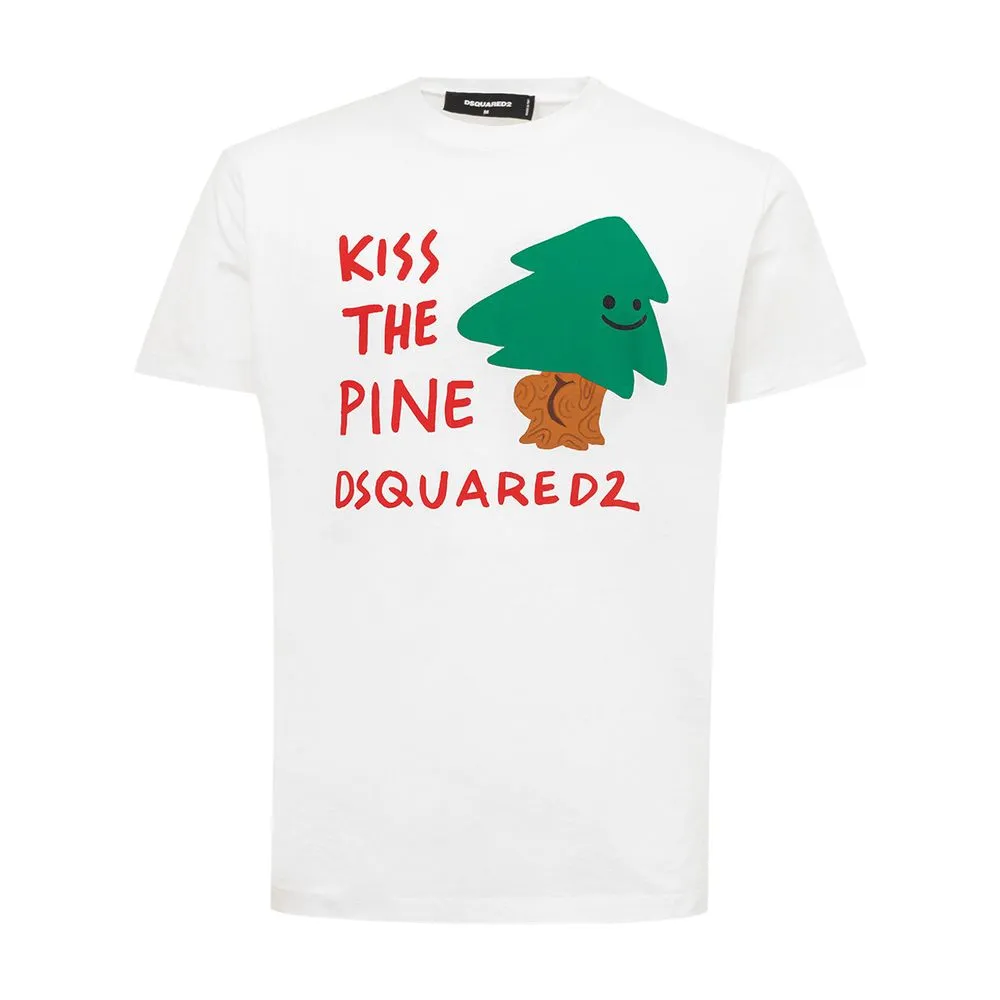 Dsquared² Men's Chic White Cotton Tee for Stylish Men