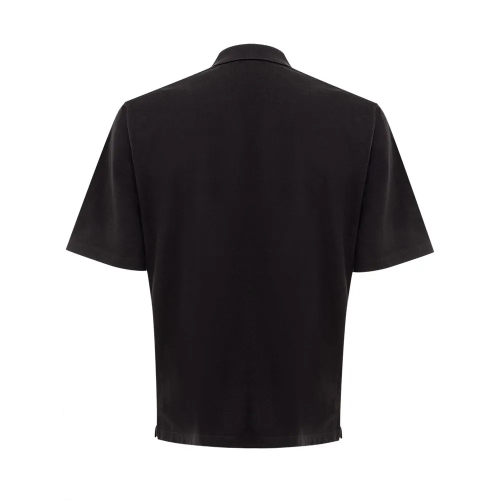 Dsquared² Men's Sleek Black Cotton Polo for Modern Men