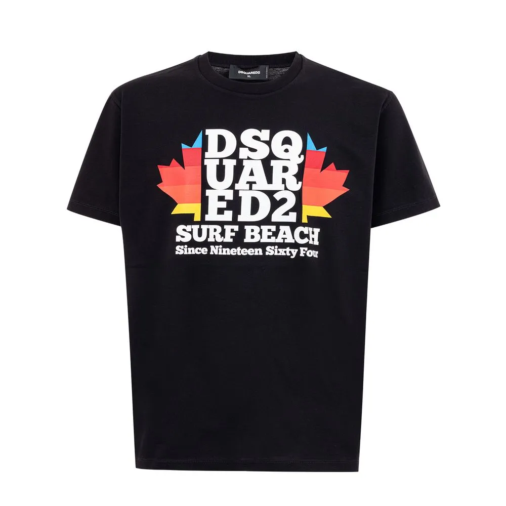 Dsquared² Men's Elevated Black Cotton Tee for Men