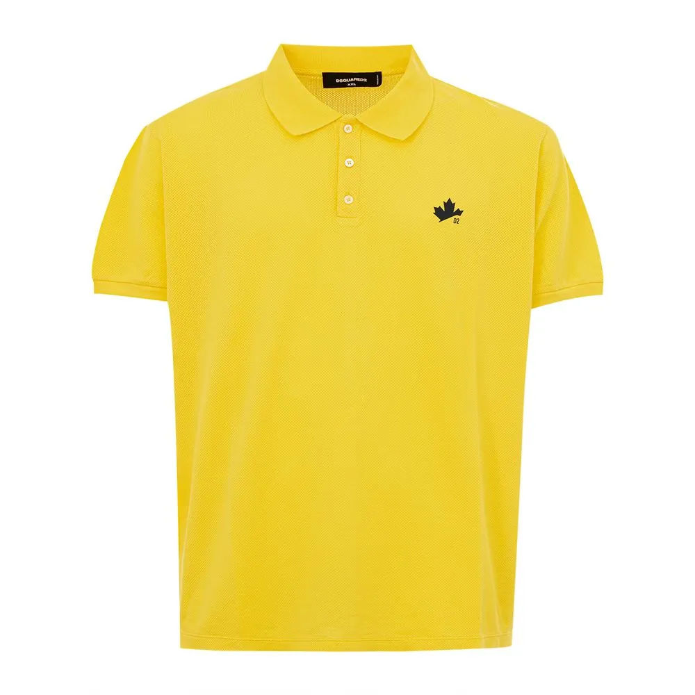 Dsquared² Men's Radiant Yellow Cotton Polo For Men
