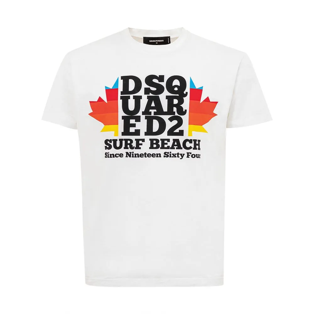 Dsquared² Men's Sleek White Cotton Tee for Men