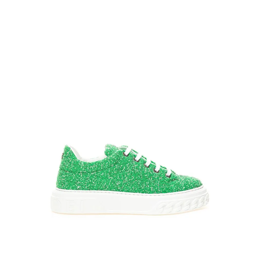 Casadei Women's Emerald Elegance Leather Sneakers