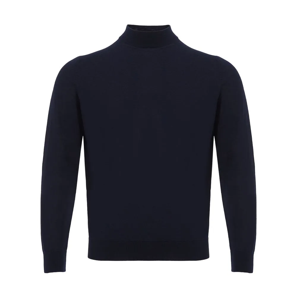 Elegant Cashmere Blue Sweater for Men