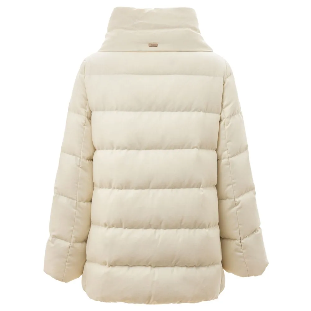 Herno Women's White Viscose Jackets & Coat