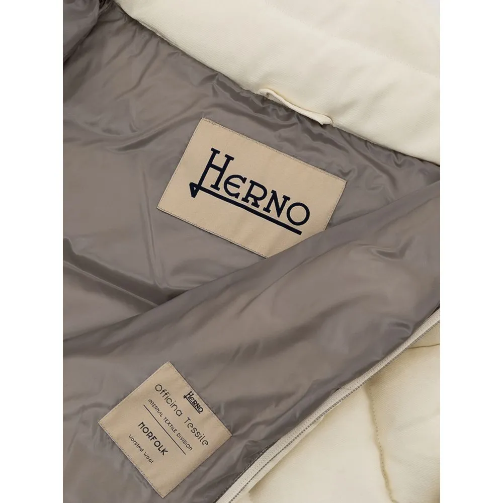 Herno Women's White Viscose Jackets & Coat