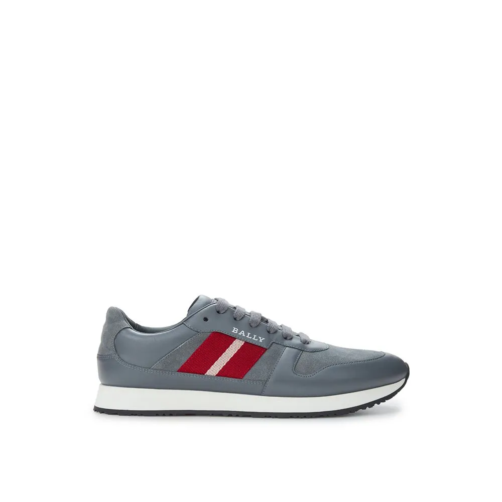 Bally Men's Sleek Gray Leather Sneakers for Men