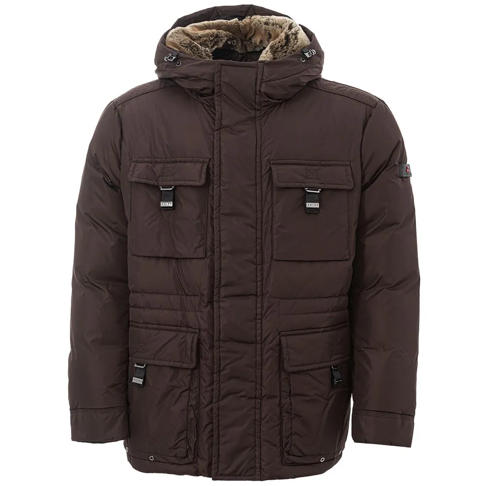 Peuterey Men's Sophisticated Brown Polyamide Jacket for Men