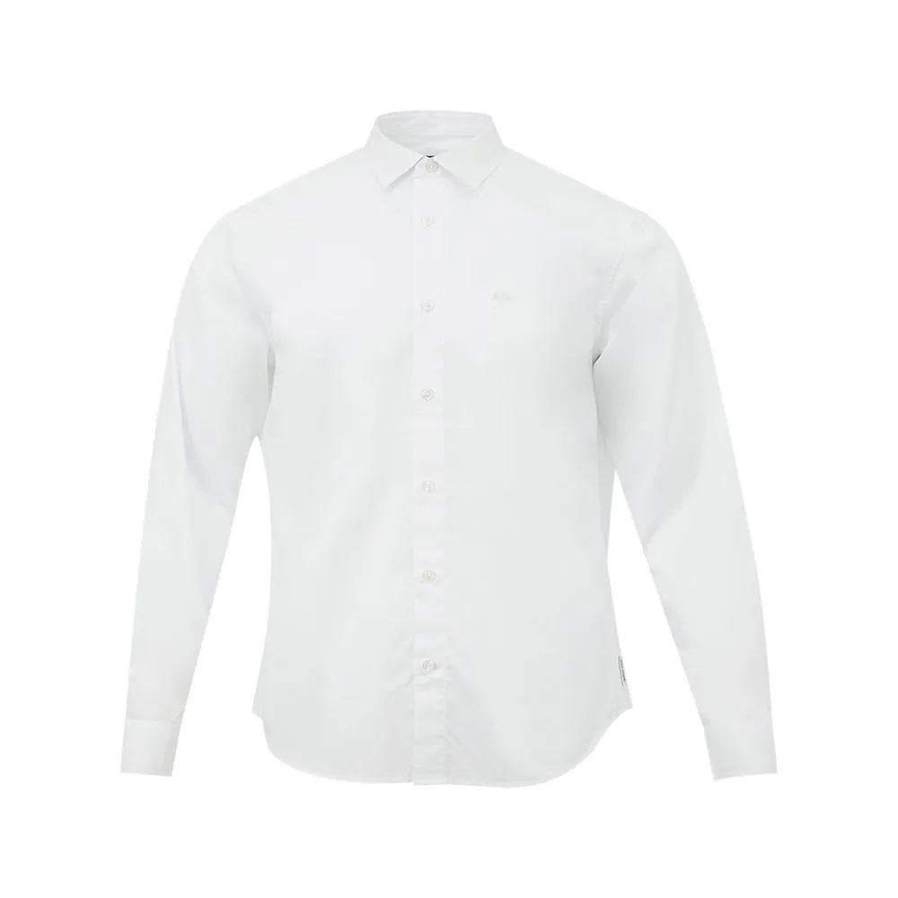 Armani Exchange Men's Elegant White Cotton Shirt for Men