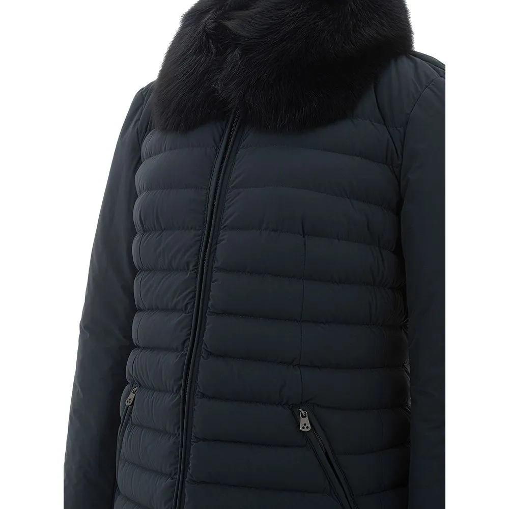 Peuterey Women's Chic Blue Polyamide Jacket for Sophisticated Style