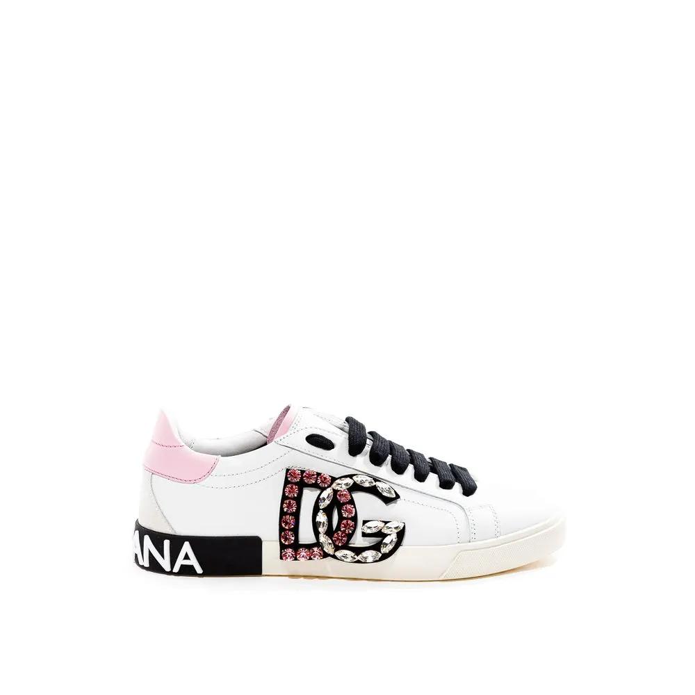 Dolce & Gabbana Women's White Leather Sneaker