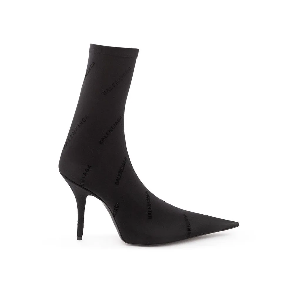 Balenciaga Women's Elegant Black Spandex Statement Boots