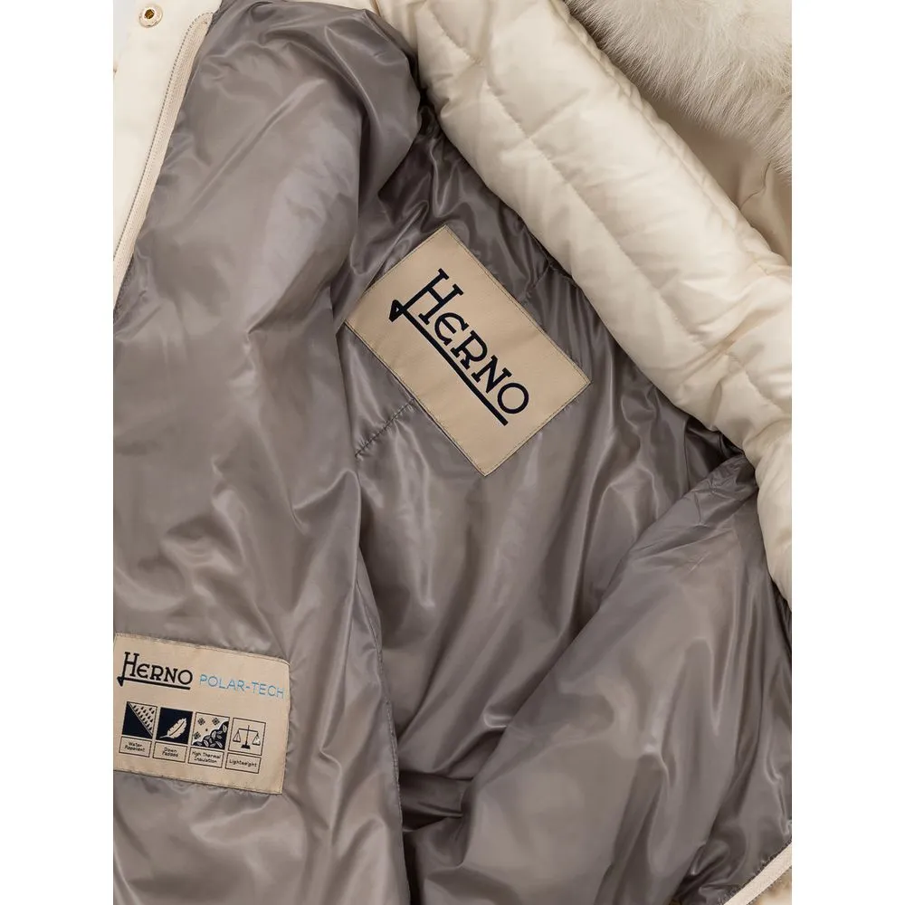 Herno Women's White Polyester Jackets & Coat
